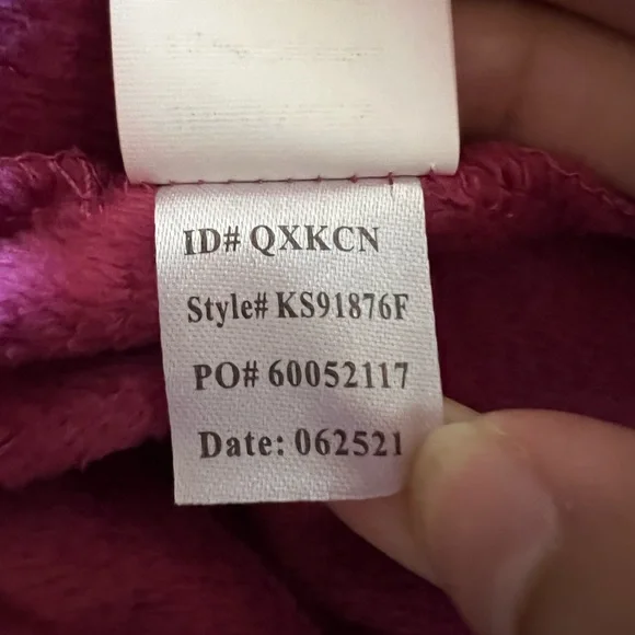 Kate Spade “Sparkle and Shine” Velour Burgundy Pajama Set